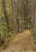 Paul Raud a road in park china oil painting artist